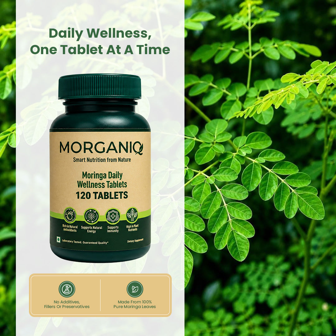 MorganiQ Organic Moringa Tablets - 120 Tablets