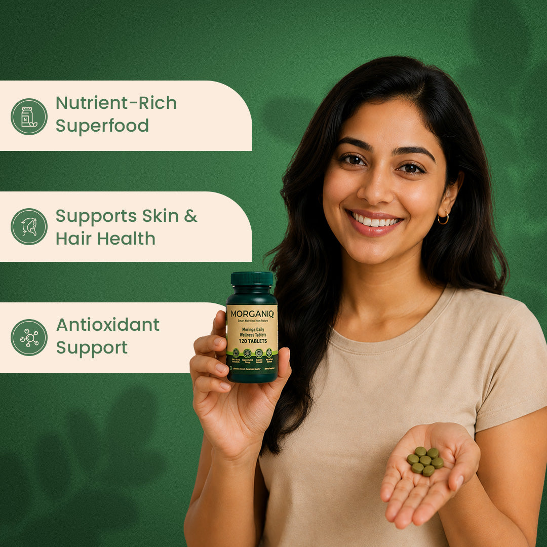 MorganiQ Organic Moringa Tablets - 120 Tablets