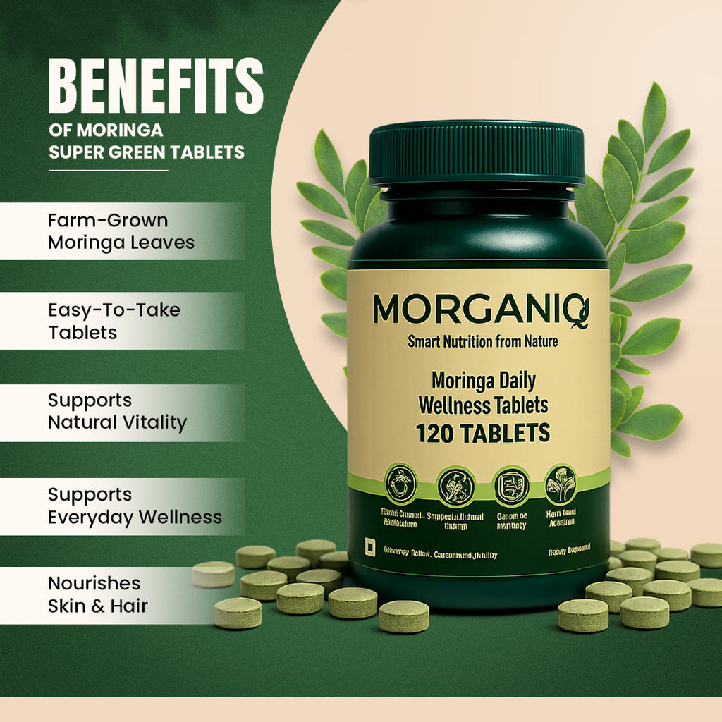 MorganiQ Organic Moringa Tablets - 120 Tablets